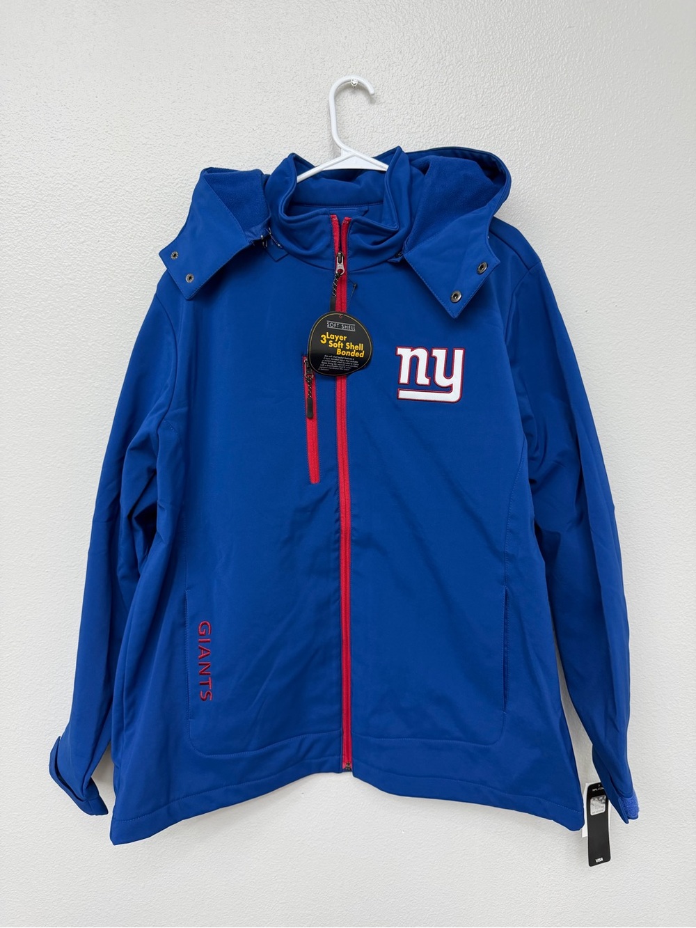 NFL Apparel New York Giants Jacket Men’s XL Blue Red Full Zip NWT